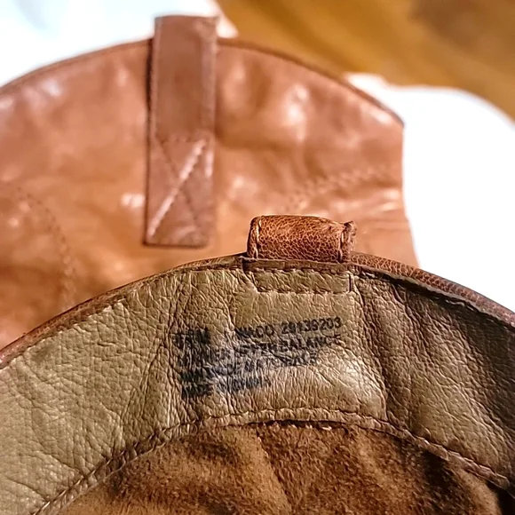 Franco Sarto women's waco brown leather upper western ankle boots booties 8.5 - Picture 9 of 11